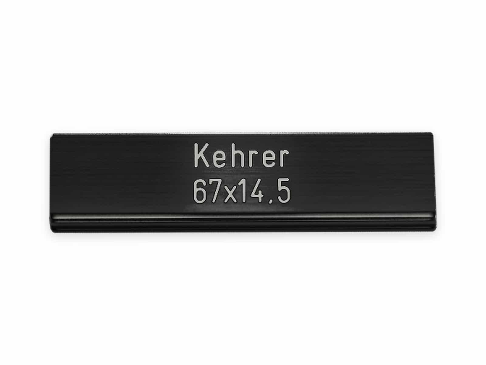 KEHRER 67 x 14,5 mm, Alu schwarz eloxiert, KEHRER 67 x 14,5 mm, Alu schwarz eloxiert