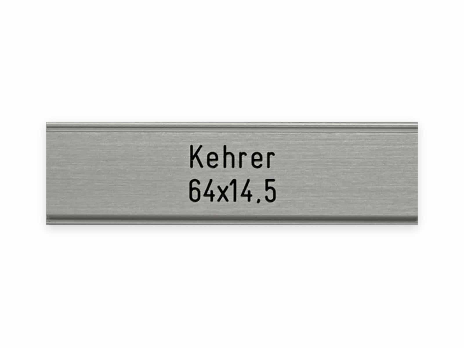 KEHRER 64 x 14,5 mm, Alu farblos eloxiert, KEHRER 64 x 14,5 mm, Alu farblos eloxiert