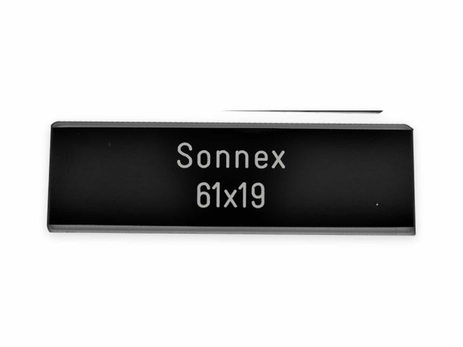 SONNEX 61 x 19 x 1,0 mm, Alu schwarz matt 2M, SONNEX 61 x 19 x 1,0 mm, Alu schwarz matt 2M