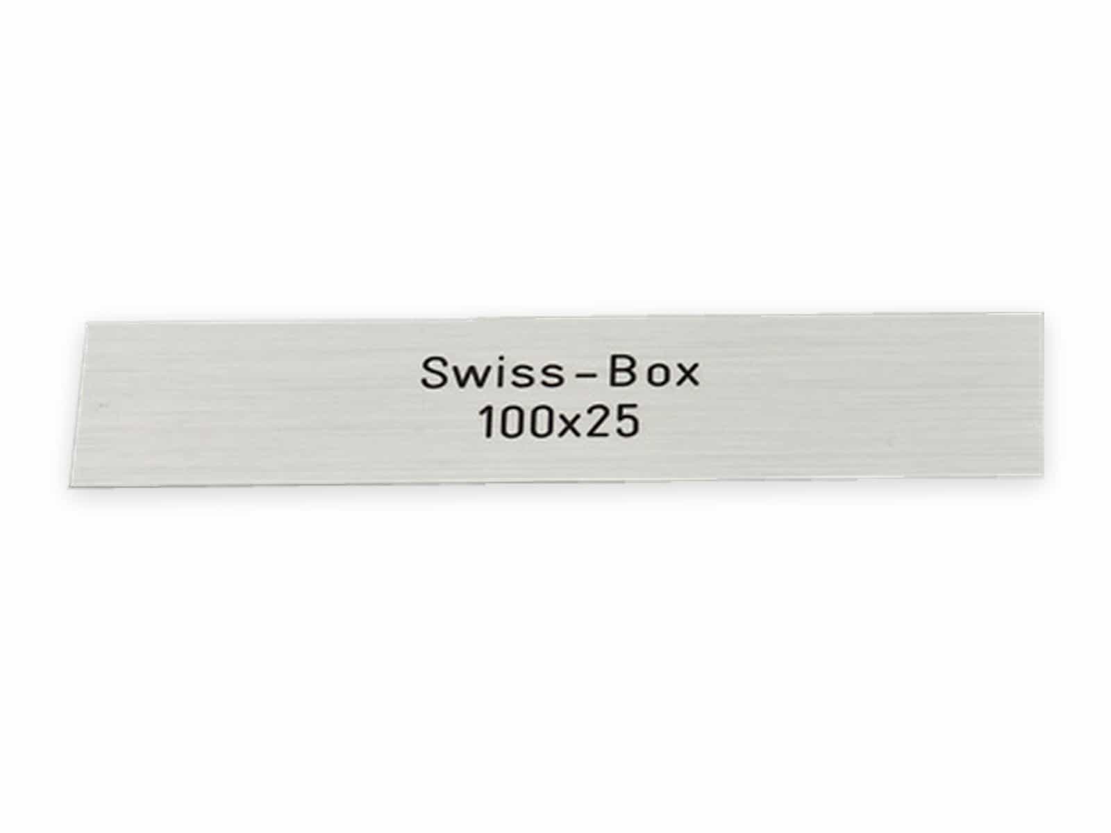 SWISS-BOX 100 x 25 mm, Alu farblos eloxiert, SWISS-BOX 100 x 25 mm, Alu farblos eloxiert