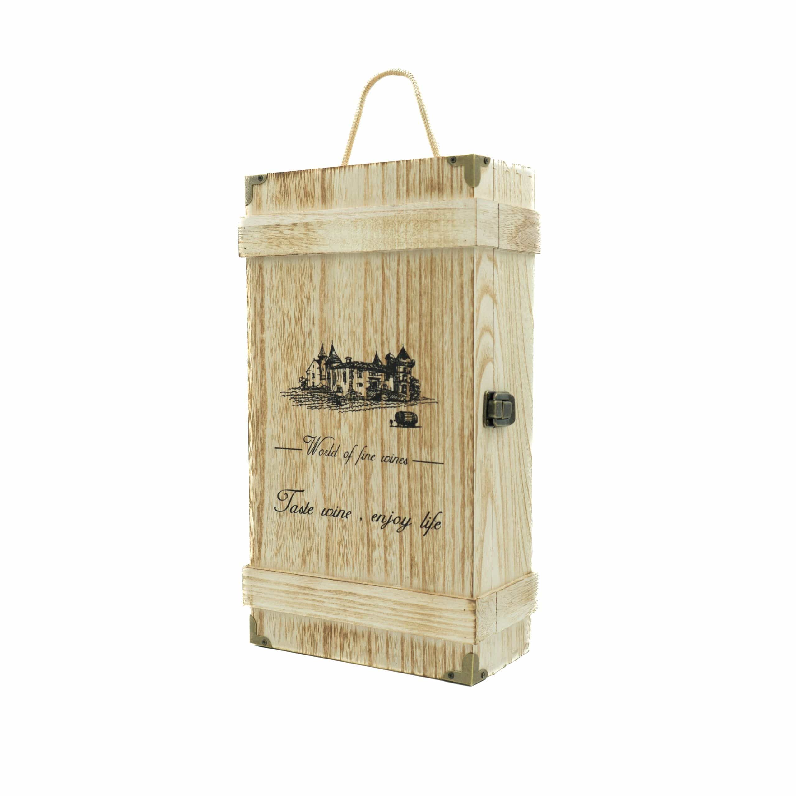 Geschenkkiste Weinkiste Aus Echtholz - Leer, Geschenkkiste Weinkiste Aus Echtholz - Leer