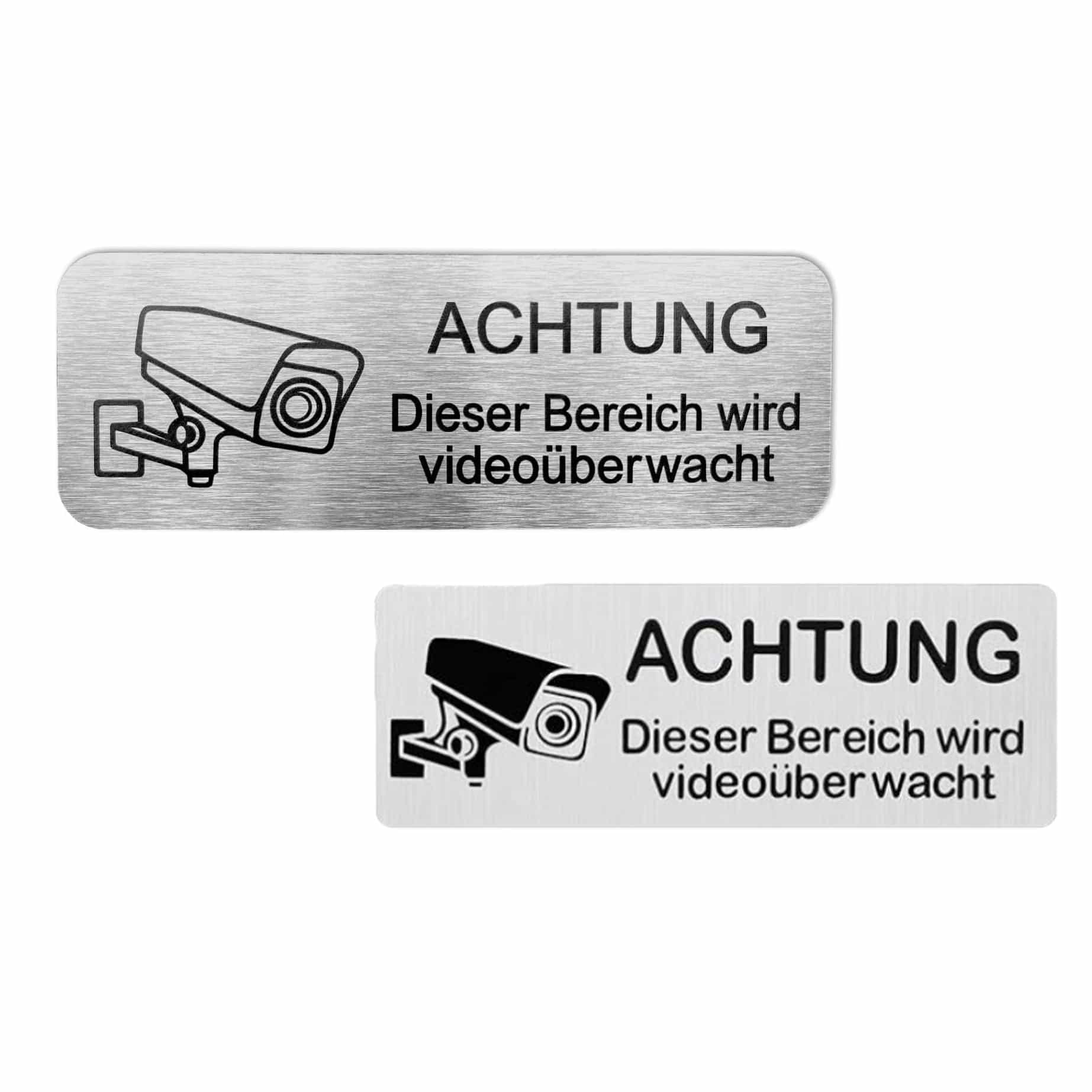 Selbstklebendes Videoüberwachungsschild Set, Selbstklebendes Videoüberwachungsschild Set