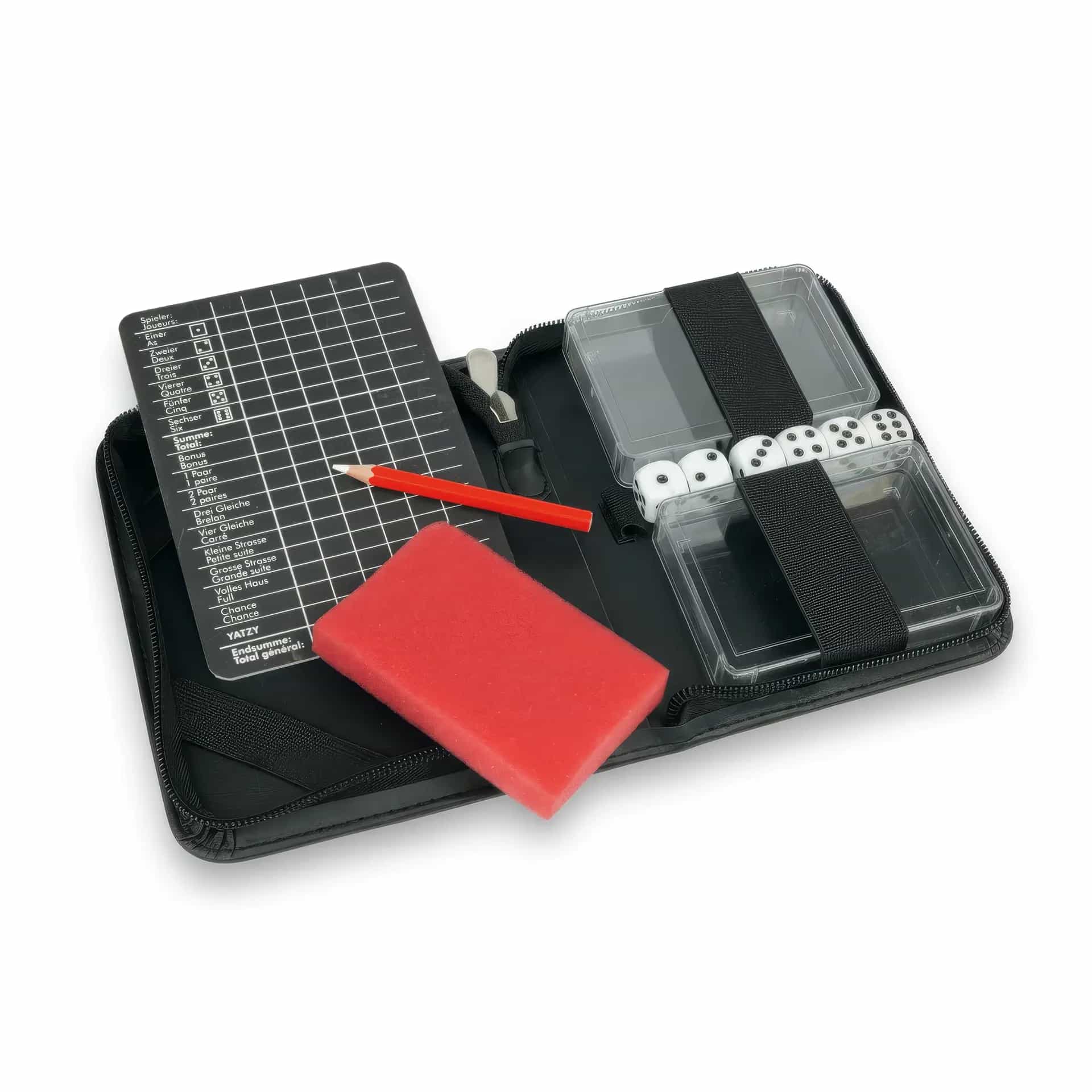 Jass-/Würfelset JASSZY, schwarz, Jass-/Würfelset JASSZY, schwarz